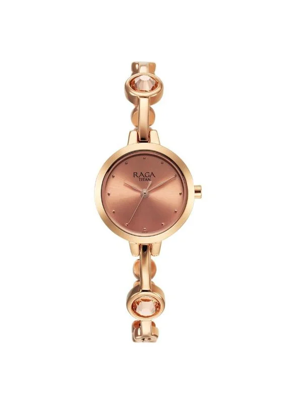 TITAN Titan Raga Viva Quartz Analog Rose Gold Dial Rose Gold Metal Strap Watch for Women - NT2576WM02